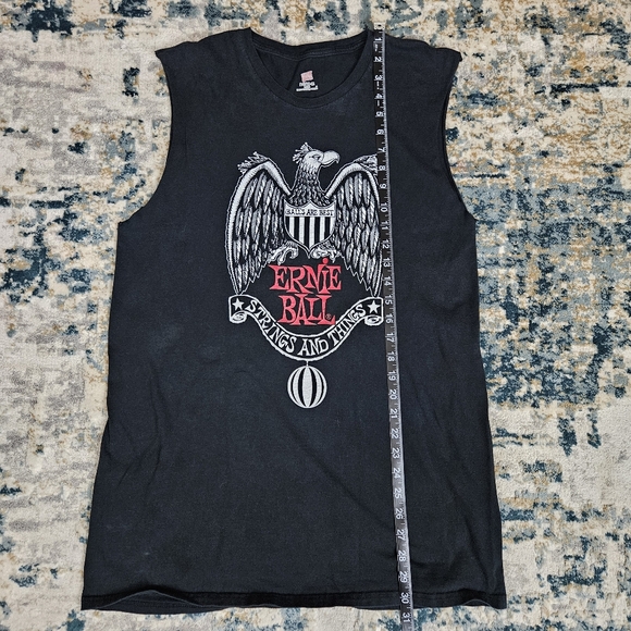 Ernie Ball Guitar Strings Shirt Mens L Black Graphic Print T-Shirt Distressed - Picture 6 of 8